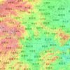 Mapa topográfico 湖北省, altitude, relevo