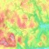 Mapa topográfico Trémargat, altitude, relevo