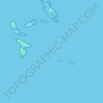 Mapa topográfico Farne-Inseln, altitude, relevo