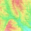 Mapa topográfico Dallas, altitude, relevo