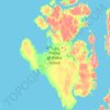 Mapa topográfico Isla del Príncipe de Gales, altitude, relevo