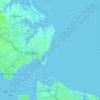 Mapa topográfico Hampton, altitude, relevo