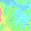 Mapa topográfico Tosagua, altitude, relevo