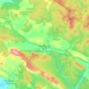 Mapa topográfico Hontoria del Pinar, altitude, relevo
