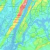 Mapa topográfico New York County, altitude, relevo