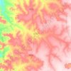 Mapa topográfico Inhuma, altitude, relevo