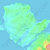 Mapa topográfico Anglesey, altitude, relevo