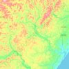 Mapa topográfico Itanagra, altitude, relevo