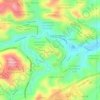 Mapa topográfico Santa Tereza, altitude, relevo