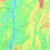 Mapa topográfico Dutchess County, altitude, relevo