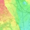 Mapa topográfico Barlassina, altitude, relevo