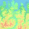 Mapa topográfico Marapanim, altitude, relevo