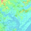 Mapa topográfico Santo Amaro das Brotas, altitude, relevo