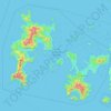 Mapa topográfico Nationalpark Komodo, altitude, relevo