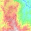 Mapa topográfico Támesis, altitude, relevo
