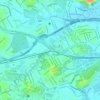 Mapa topográfico Del Castilho, altitude, relevo