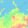 Mapa topográfico Krasnoyarsk Krai, altitude, relevo