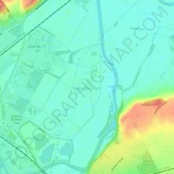 Mapa topográfico Stoke Bardolph, altitude, relevo