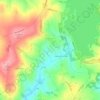 Mapa topográfico Hognaston CP, altitude, relevo