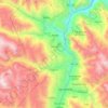 Mapa topográfico Huantar, altitude, relevo