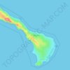 Mapa topográfico Isla Natividad, altitude, relevo
