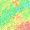 Mapa topográfico Sapucaia, altitude, relevo