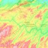 Mapa topográfico Chã Grande, altitude, relevo
