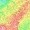 Mapa topográfico Plateau van Langres, altitude, relevo