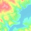 Mapa topográfico Aldeavieja de Tormes, altitude, relevo