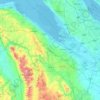 Mapa topográfico Flintshire, altitude, relevo