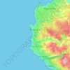 Mapa topográfico El Quisco, altitude, relevo