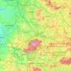 Mapa topográfico Rio Jundiaí, altitude, relevo