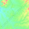 Mapa topográfico Santa Rosa do Tocantins, altitude, relevo