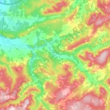 Mapa topográfico Waterford, altitude, relevo