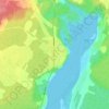 Mapa topográfico Chute-aux-Outardes, altitude, relevo