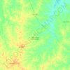 Mapa topográfico Olho d'Água das Cunhãs, altitude, relevo