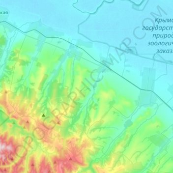 Mapa topográfico Кеслеровское сельское поселение, altitude, relevo