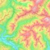 Mapa topográfico Pfitsch, altitude, relevo