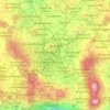 Mapa topográfico Zona Metropolitana del Valle de México, altitude, relevo