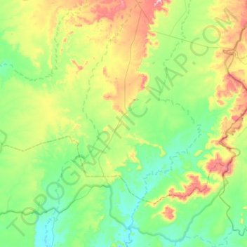 Mapa topográfico Milton Brandão, altitude, relevo