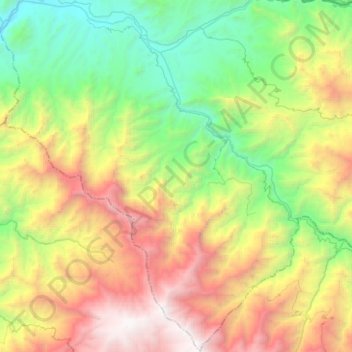 Mapa topográfico Marmot, altitude, relevo