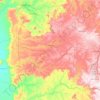 Mapa topográfico Itiquira, altitude, relevo