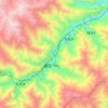 Mapa topográfico 杂谷脑镇, altitude, relevo
