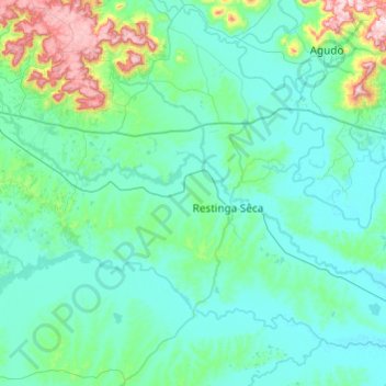 Mapa topográfico Restinga Sêca, altitude, relevo