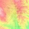 Mapa topográfico Wichita, altitude, relevo