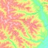 Mapa topográfico Ivinhema, altitude, relevo