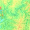 Mapa topográfico Allatoona Lake, altitude, relevo