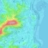 Mapa topográfico Catete, altitude, relevo