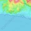 Mapa topográfico Baños del Carmen, altitude, relevo