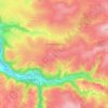 Mapa topográfico La Petite-Marche, altitude, relevo